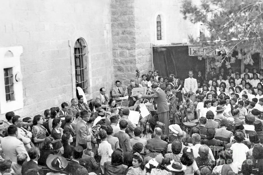 Jerusalem Palestinian Musical Event in 1941 Photograph by Munir Alawi