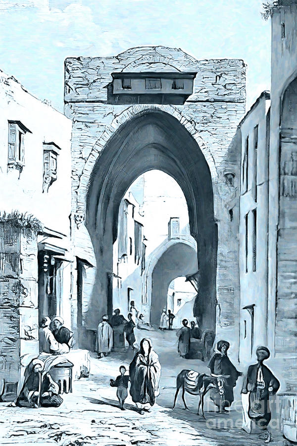 Jerusalem Street in 1860 Photograph by Munir Alawi