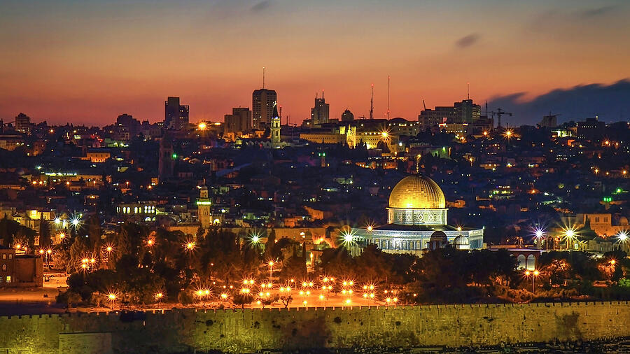 Jerusalem Twilight  Photograph by Harriet Feagin