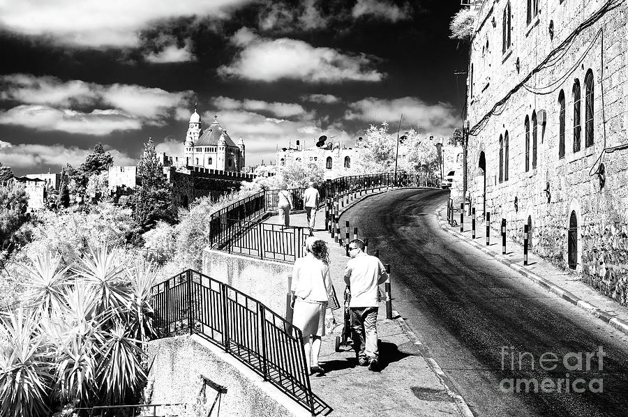 Jerusalem Up Maale Hashalom Street Infrared Photograph by John Rizzuto