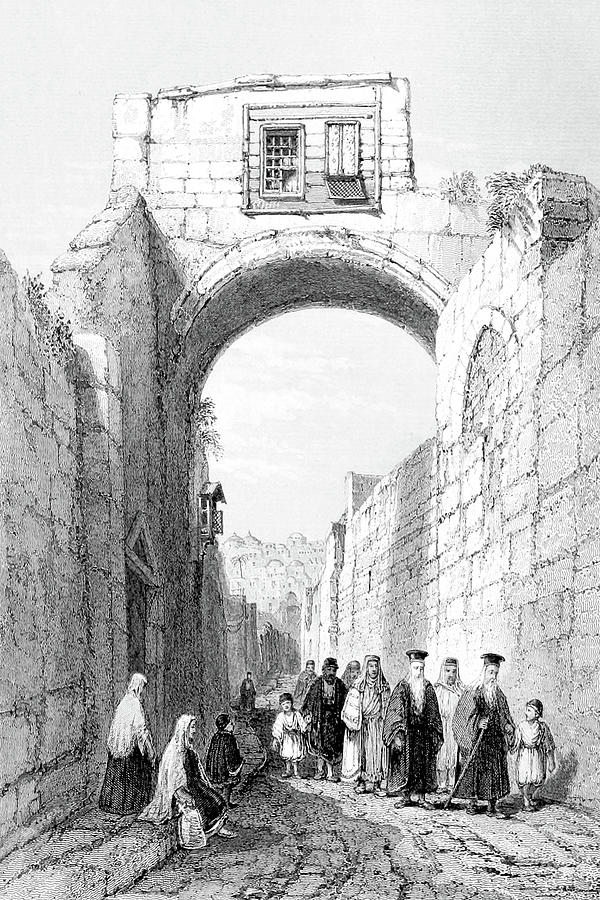 Jerusalem Via Dolorosa in 1847 Photograph by Munir Alawi