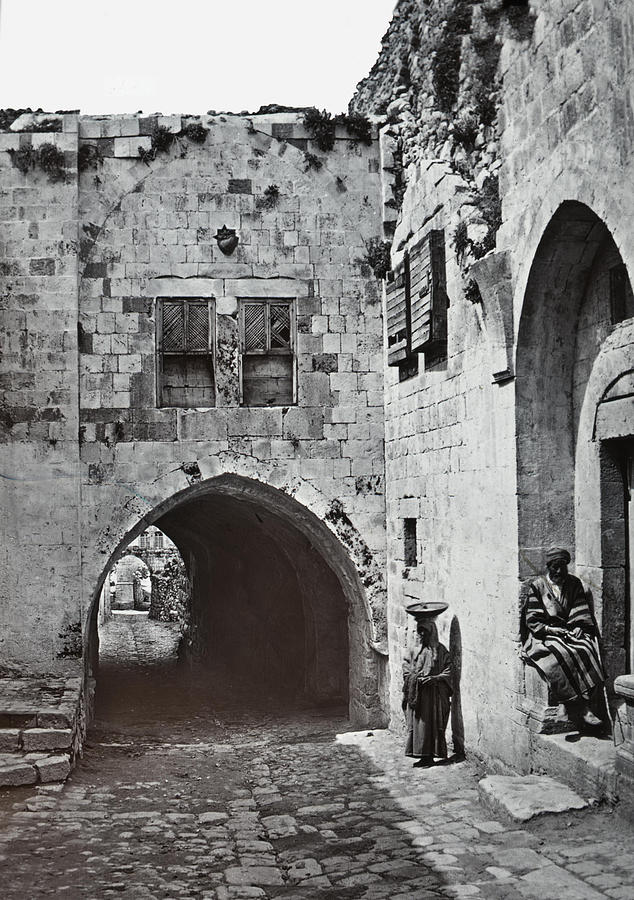 Jerusalem Via Dolorosa in 1910 Photograph by Munir Alawi