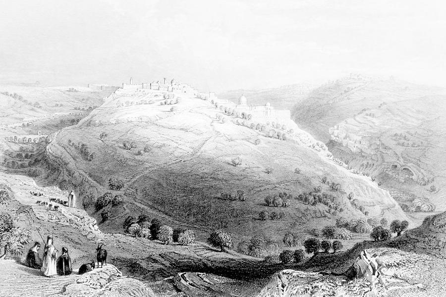 Jerusalem Western Hill in 1847 Photograph by Munir Alawi