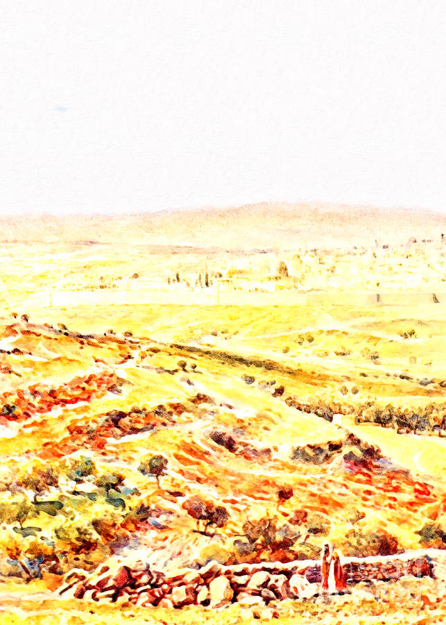 Jerusalem Yellow Fields in 1909 Photograph by Munir Alawi