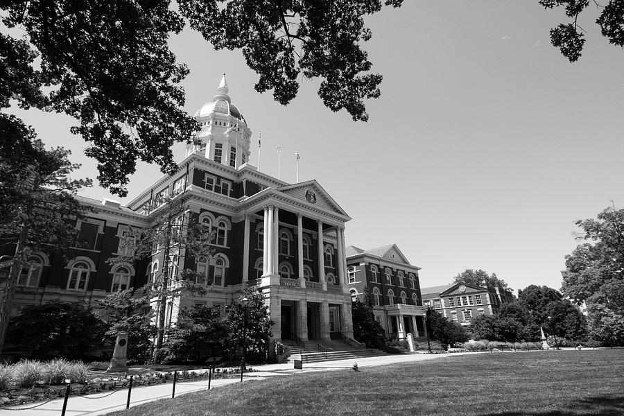 Jesse Hall in black and white Photograph by Steve Stuller