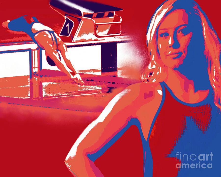 Paralympic Painting - Jessica Long by Jack Bunds Paralympic Painting - Jessica Long by Jack Bunds