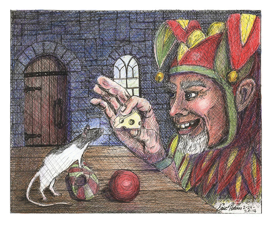 Jester Training Rat Drawing by Eric Haines