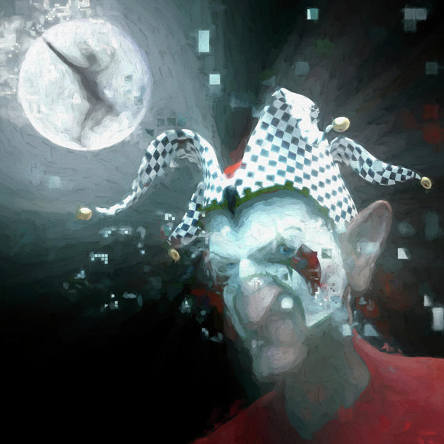 Jester Digital Art - Jesters Moon  by Carmen Hathaway