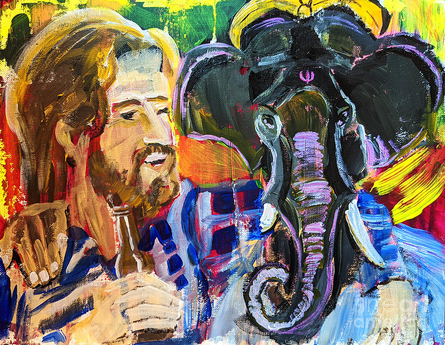 Jesus and Ganesha Painting by Echoing Multiverse