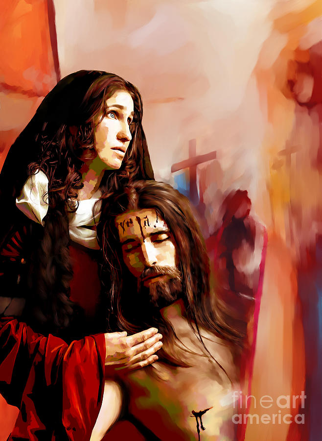 Jesus and Marry 001 Painting by Gull G - Fine Art America