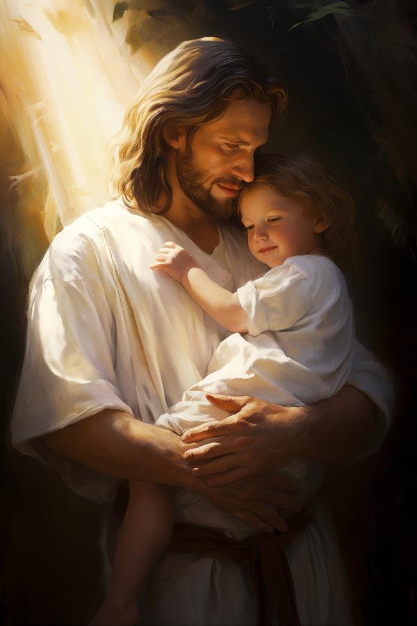 Jesus and the Child Painting by Land of Dreams - Fine Art America