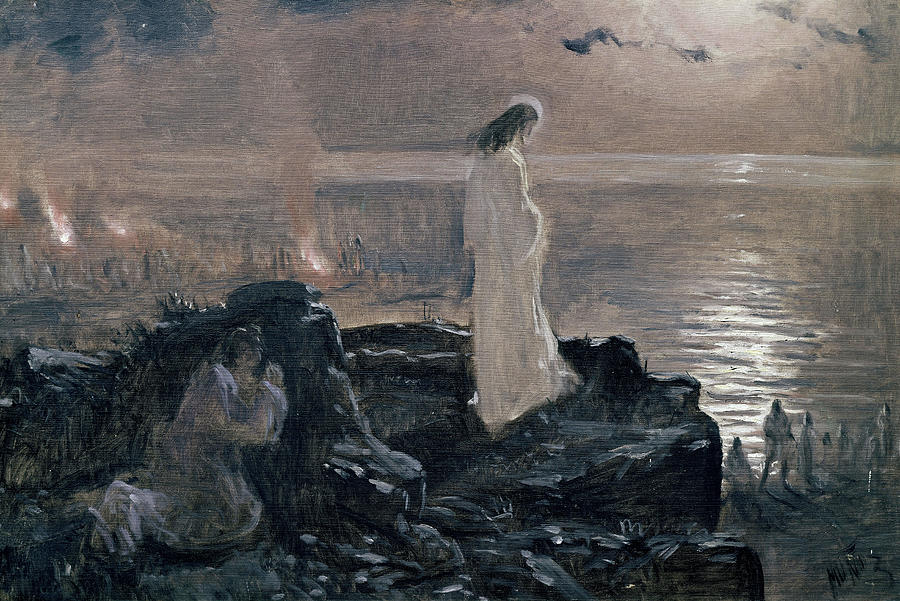 Jesus At The Sea Of Galilee Sketch 1909 Oil On Canvas 61 X 87 Cm   Jesus At The Sea Of Galilee Sketch  1909 Oil On Canvas 61 X 87 Cm Antonio Munoz Degrain 1840 1924 