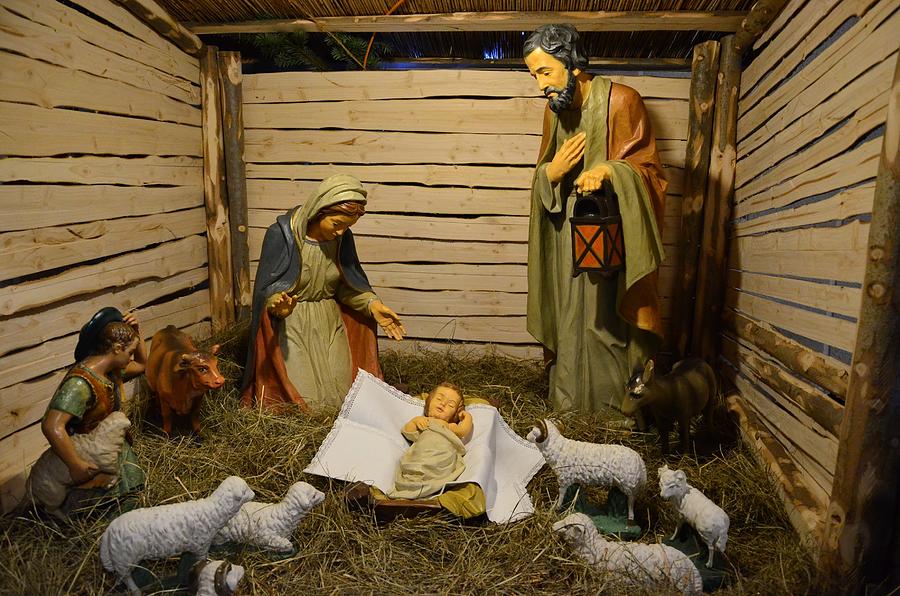 Jesus Bethlehem Crib Holidays The Holy Family Mixed Media by Poster ...