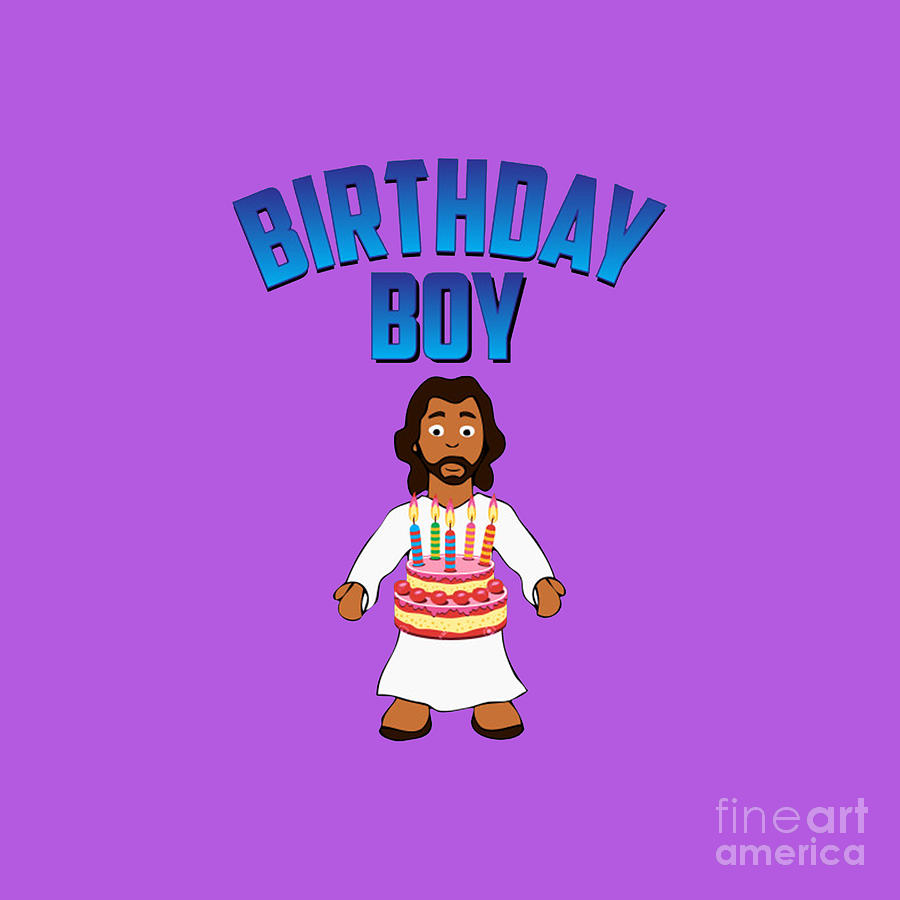 Jesus Birthday Boy Christmas Digital Art by Gertrude J Quinones