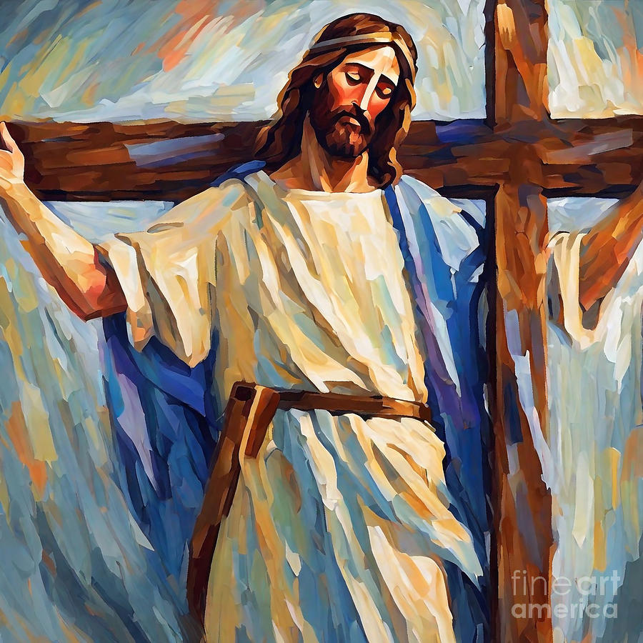 Jesus carrying his cross Painting by Rhys Jacobson - Fine Art America