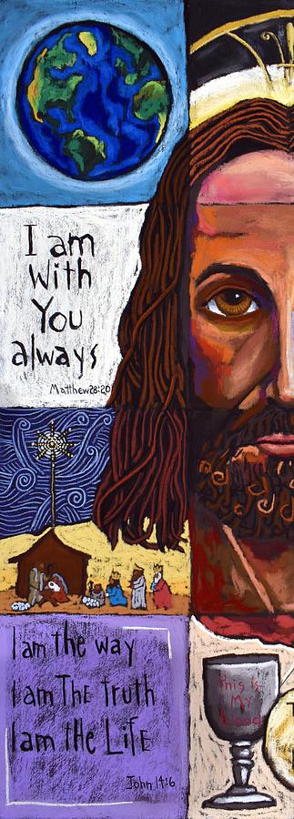 Jesus Christ Collage - Left Crop Painting