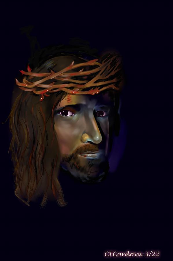 Jesus Christ- Crucifixion Digital Art by Carmen Cordova