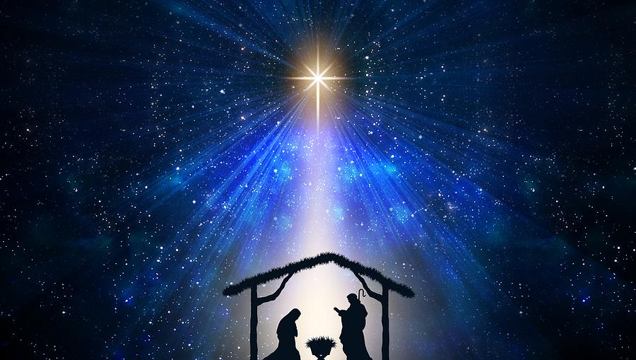 Jesus Christ God Holy Spirit Nativity Christmas Mixed Media by Poster ...