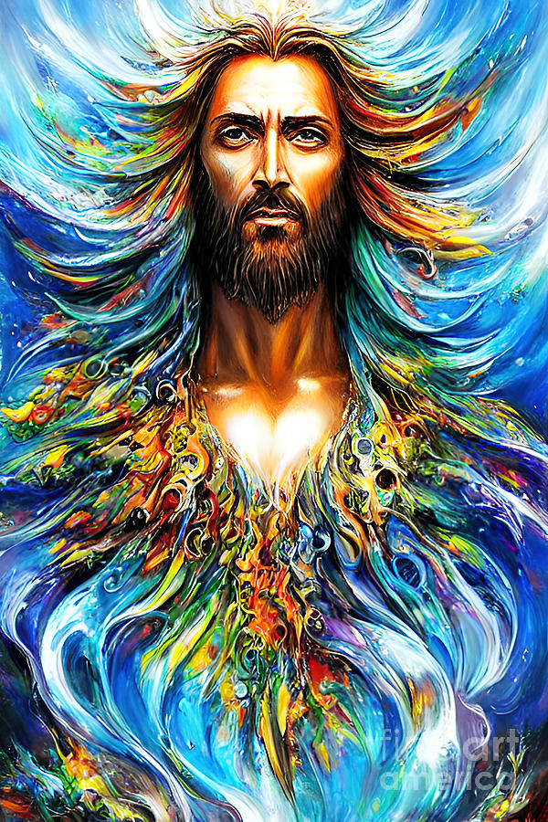 Jesus Christ In Colors Ii Painting By Munir Alawi Fine Art America