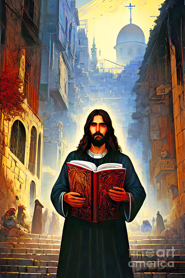 Jesus Christ in Jerusalem I Digital Art by Munir Alawi - Fine Art America