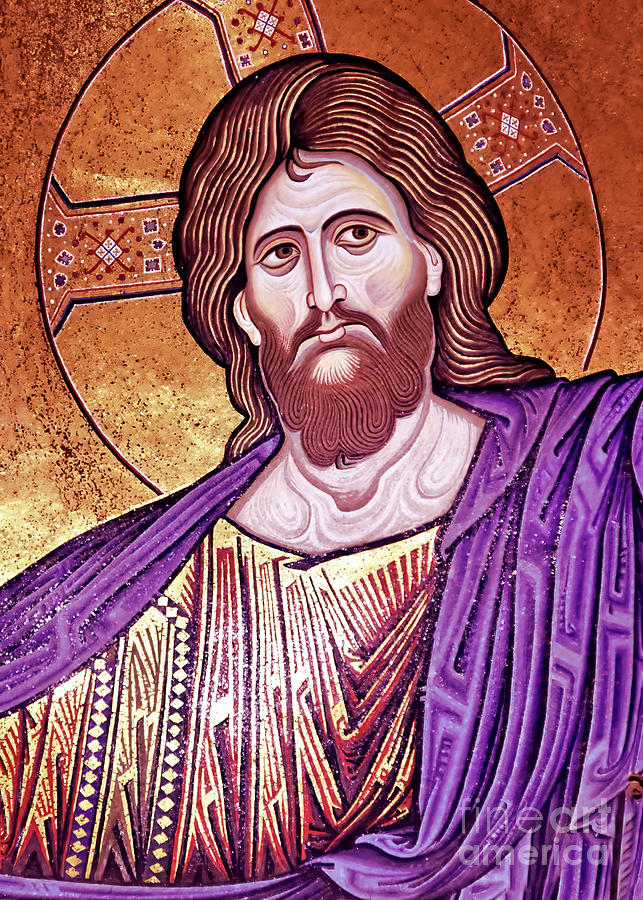 Jesus Christ in Purple Robe Photograph by Munir Alawi - Fine Art America