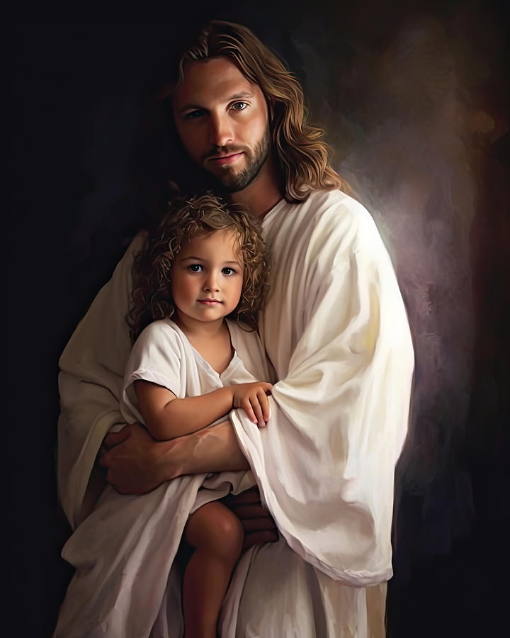 Jesus Christ Loves Children N3029 Beautiful Treasure Digital Art By 