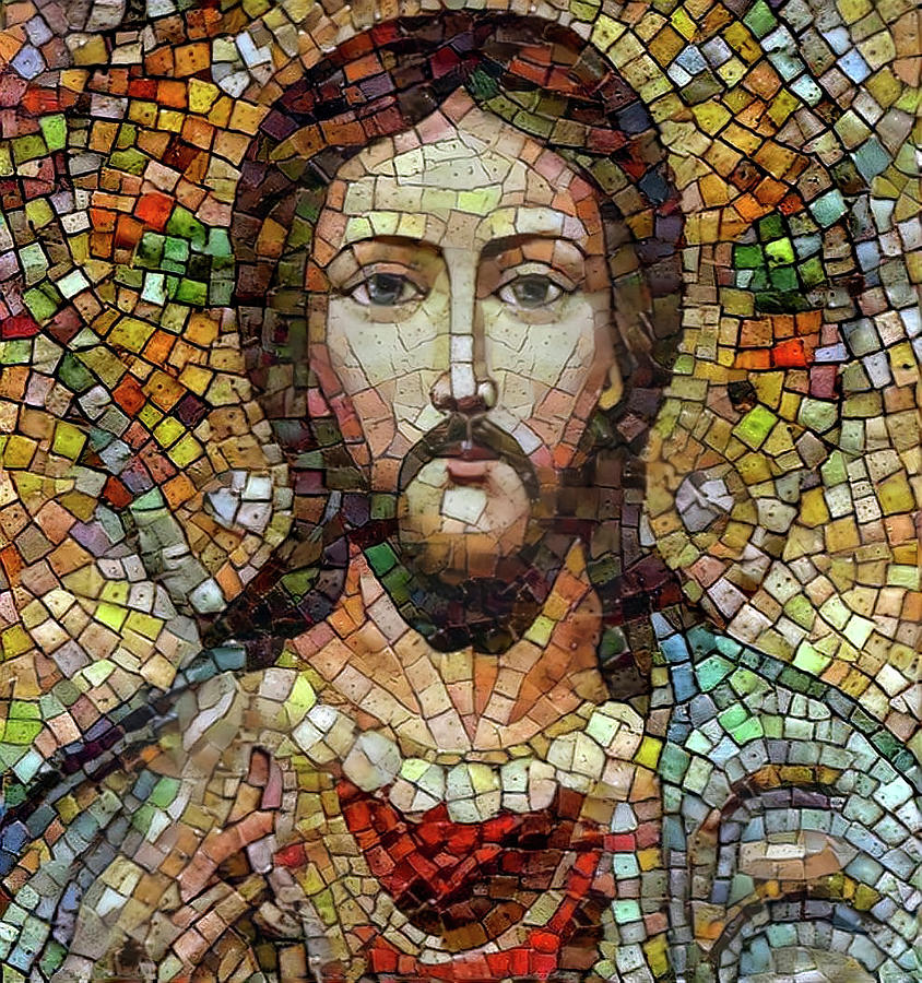 Jesus Christ mosaic icon Digital Art by Yury Malkov - Pixels Merch