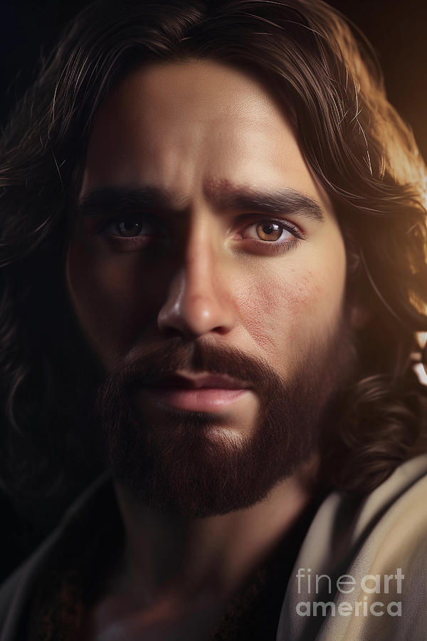 Jesus Christ Portrait 6 Digital Art by Ferrara Media - Pixels