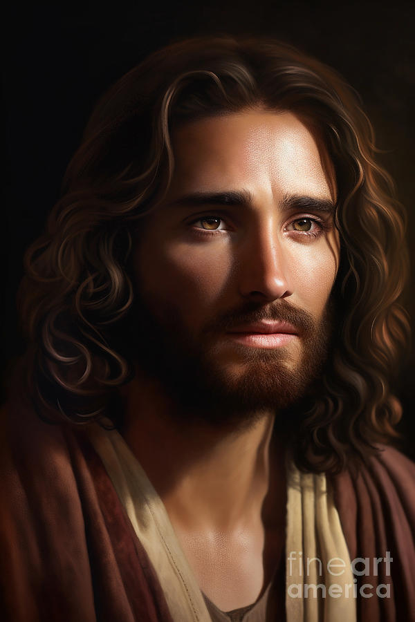 Jesus Christ Portrait 7 Digital Art by Ferrara Media - Pixels