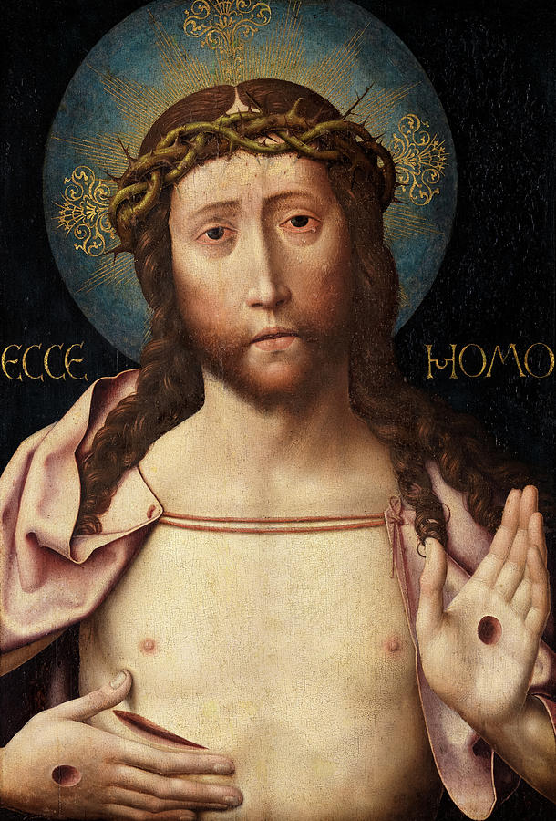 Jesus Christ showing his Stigmata Painting by Dieric Bouts - Fine Art ...