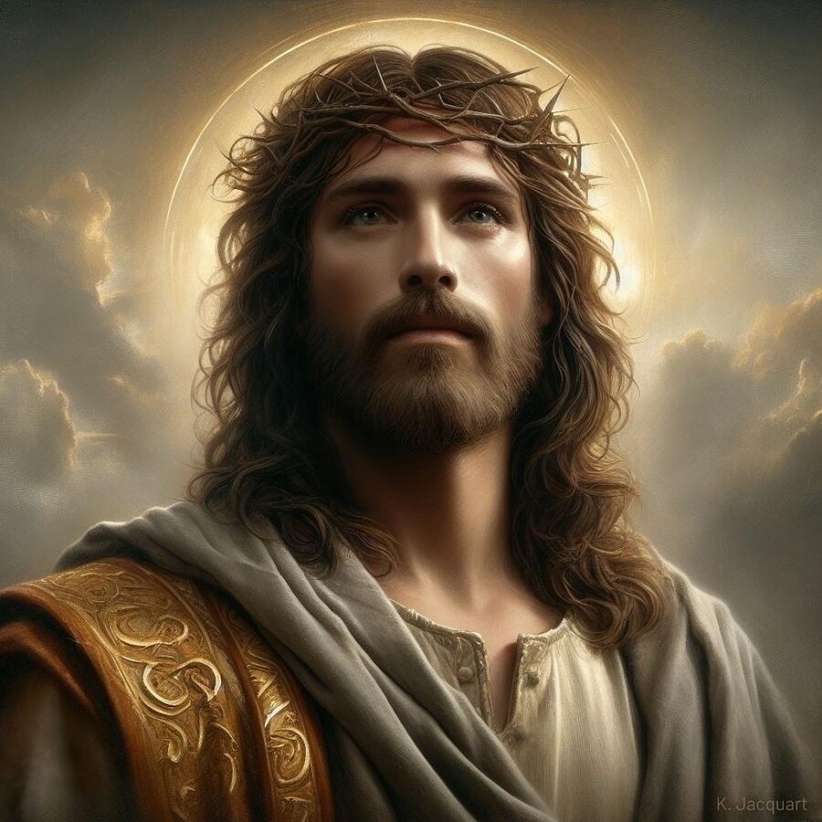 Jesus Christ the King Digital Art by Kathy Jacquart - Pixels Merch