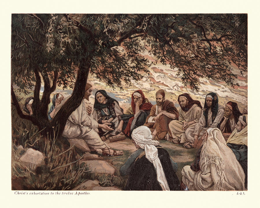 Jesus Christs exhortation to the twelve Apostles Drawing by Duncan1890