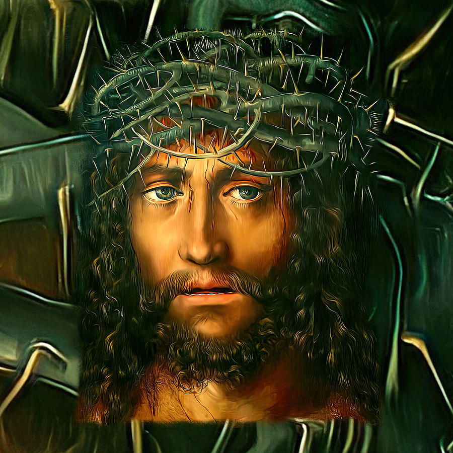 Jesus Crown of Thorns Ecce Homo Mixed Media by Lucas Cranach