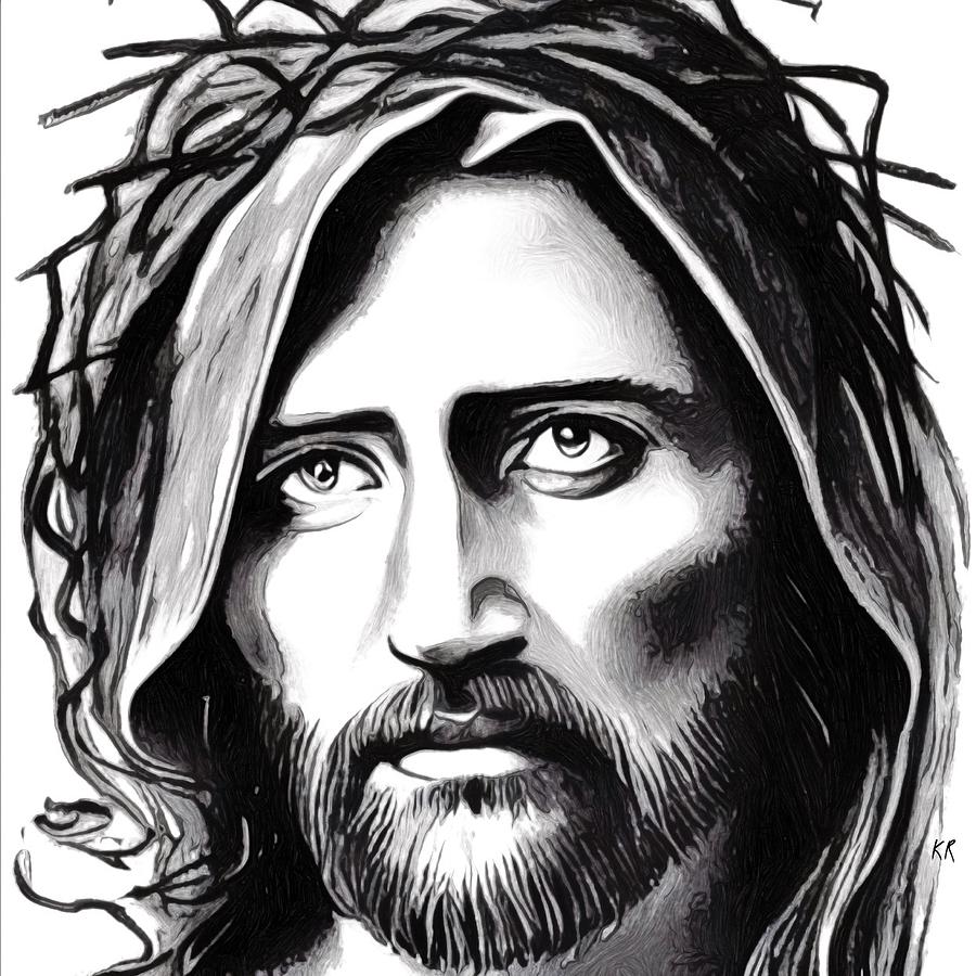 Jesus Crucified Drawing By Leslie Chism - Pixels