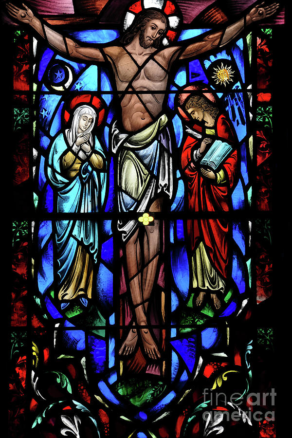 Jesus Crucifixion Stained Glass Photograph by Munir Alawi
