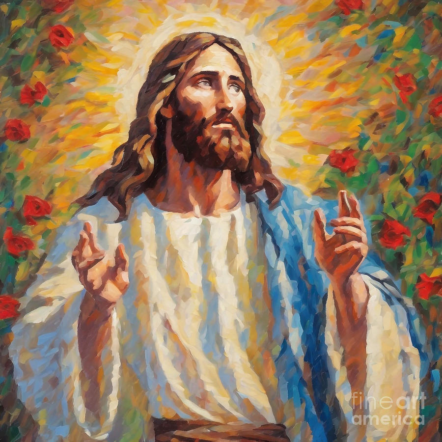 Jesus delivering the beatitudes Painting by Rhys Jacobson - Fine Art ...