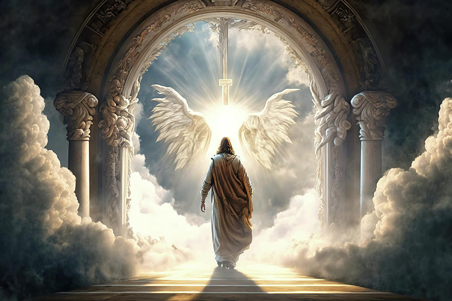 Jesus Entering The Gates Of Heaven Digital Art by Jim Vallee - Pixels