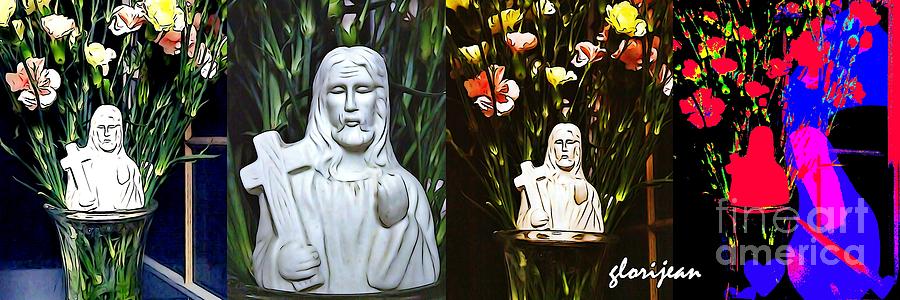 Jesus Evening Wide Polyptych Photograph