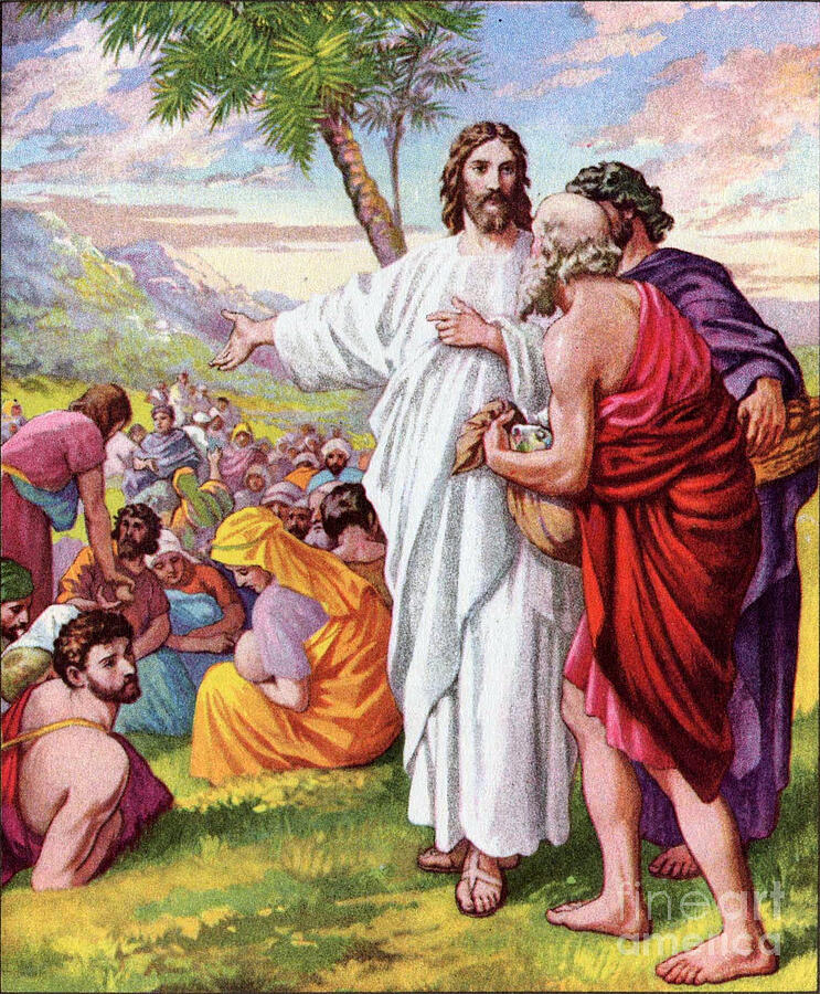 Jesus feeding many hungry people Digital Art by Christina Fairhead Art and Merch Jesus feeding many hungry people Digital Art by Christina Fairhead Art and Merch