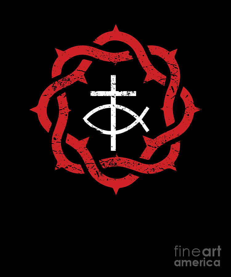 red christian fish symbol