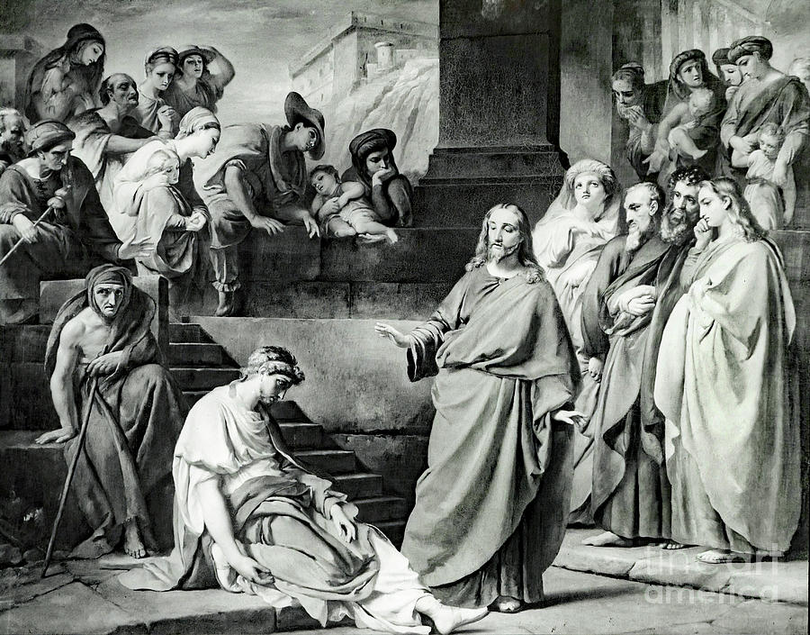 Jesus Heals The Sick Painting by The James Roney Collection