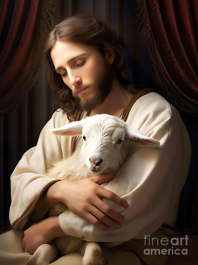 Jesus Christ Digital Art - The Lost Lamb by Mark Ashkenazi