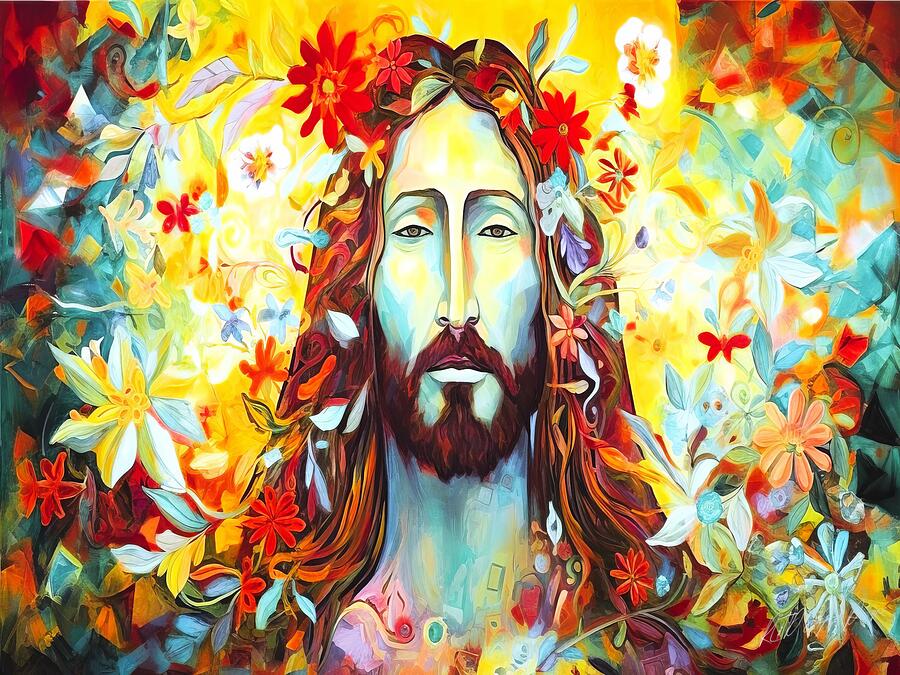 Flower Digital Art - Jesus Is King - Easter Origin by Sykart Designs
