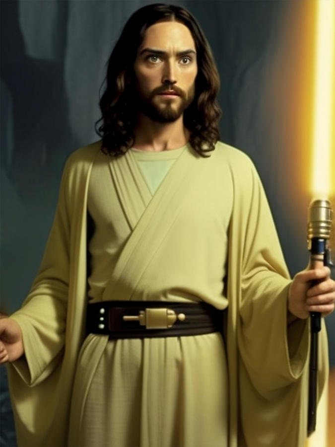 Jesus Jedi Christ Digital Art by James Barnes