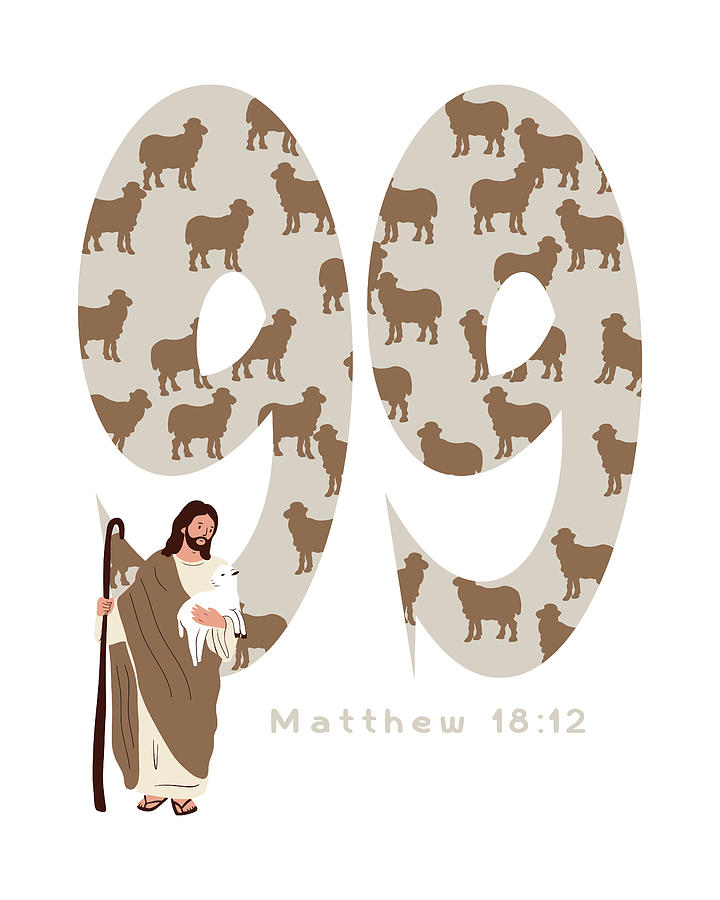 Jesus Leaves the 99 Sheep Digital Art by Bob Pardue