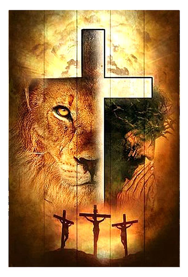 Jesus Christ And Lion Wall Gorgeous Jesus Lion Poster esus Portrait Wall Decor