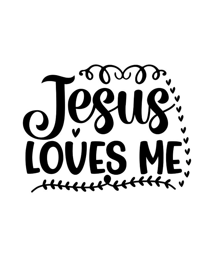 Jesus Loves Me Poster retro Painting by Aiden Chloe - Fine Art America