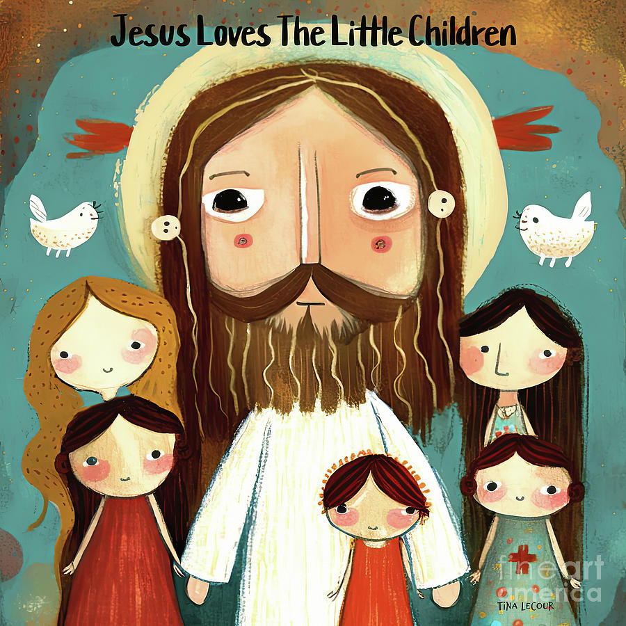 Jesus Loves The Little Children Painting by Tina LeCour