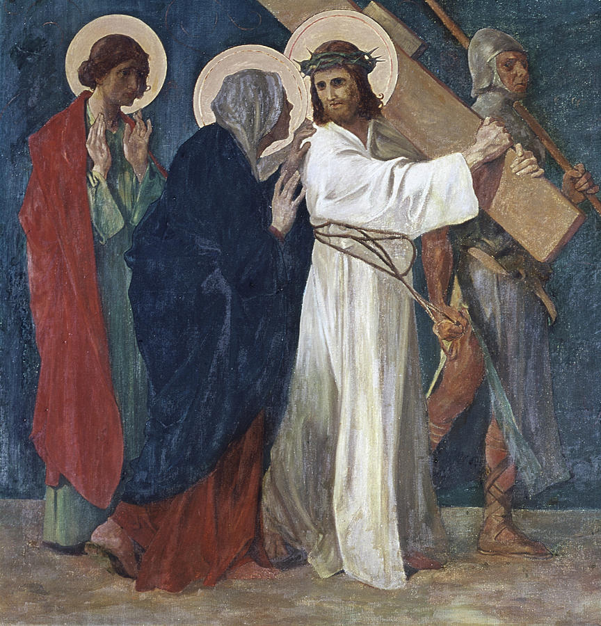 Jesus Meets His Mother 4th Station of the Cross Painting by Martin ...