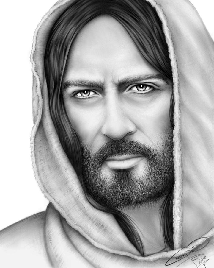 Jesus Of Nazareth Drawing by Charles Champin